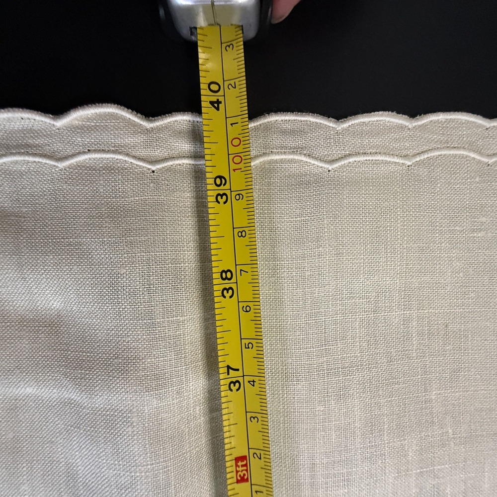 Leacock Tea Setting NT-21 Vintage Cream Linen Tablecloth and Napkins Set - Picture 6 of 9